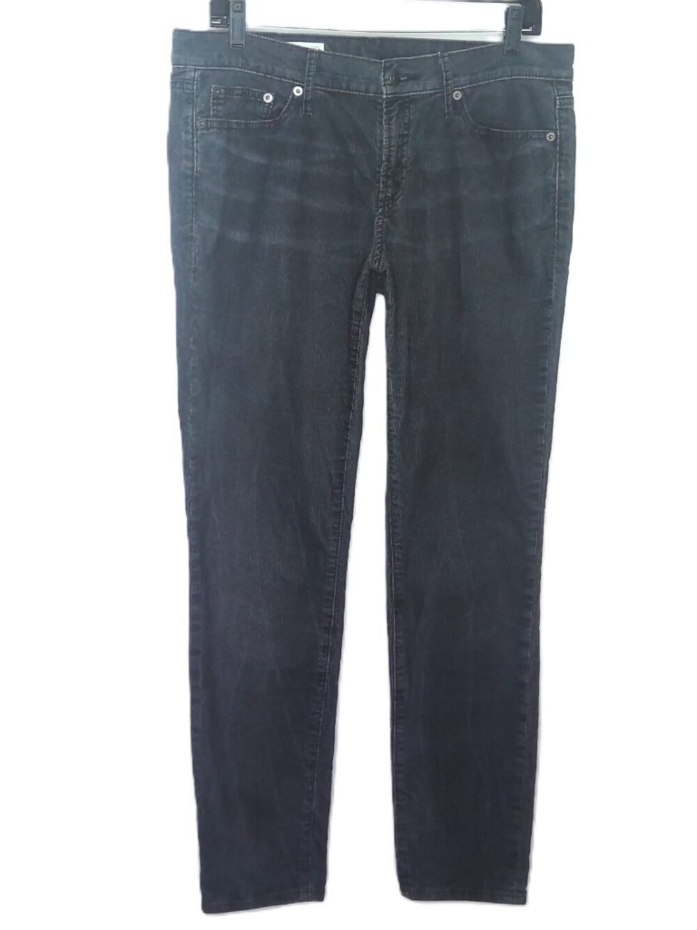 Gap 1969 Always Skinny Corduroy Jeans Gray Vintage Wash Mid Rise Sz 30R